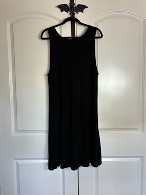 Old Navy Gothic Black Sleeveless A-Line Dress Super Soft, Stretchy, size XXL